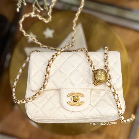 chanel gold ball flap bag